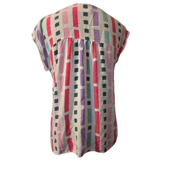 Savanna Jane S Petal Pink Embroidered Tunic Top Fairy Isle Cottage Core Floral - Picture 2 of 7